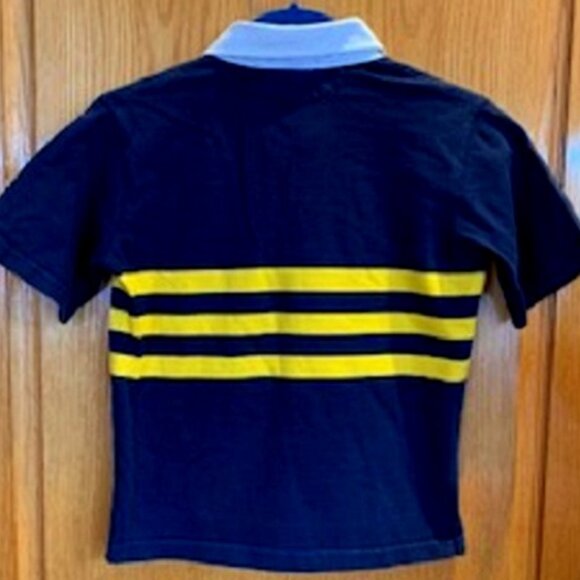 Boys Polo by Ralph Lauren 100% Cotton Button Front Shirt Top Blue/Yellow Sz:7 - Picture 2 of 5